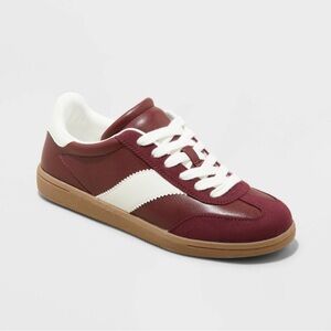 Universal Thread Maroon and White Lace-Up Sneakers
